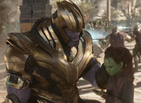 Thanos (Earth-199999) and Gamora (Earth-199999) from Avengers Infinity War 001