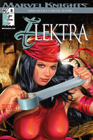 Elektra Vol 3 8.jpg (406 KB) Elektra (Vol. 3) #8 "Hubris, Chapter 2" Release date: March 27, 2002 Cover date: April, 2002