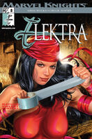 Elektra (Vol. 3) #8 "Hubris, Chapter 2" Release date: March 27, 2002 Cover date: April, 2002