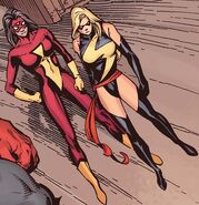 Jessica Drew (Earth-616) and Carol Danvers (Earth-616) from Avengers vs. X-Men Vol 1 12 001
