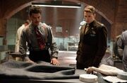 Steven Rogers (Earth-199999) and Howard Stark (Earth-199999) from Captain America The First Avenger 0001