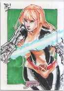 Illyana Rasputina (Earth-616) by Kathryn Layno sketch card Marvel Dangerous Divas