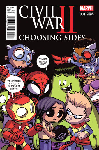~ VF//NM Comic Book CHOOSING SIDES #3 variant MARVEL Comics Civil War II