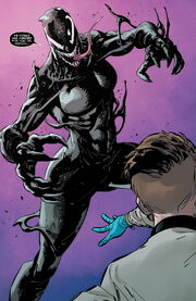 Alea Bell (Earth-2099), Venom (Symbiote) (Earth-2099), and Doctor Russell (Earth-2099) from Venom 2099 Vol 1 1 001