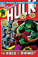 Incredible Hulk #157 "Name My Vengeance: Rhino!" Cover date: November, 1972