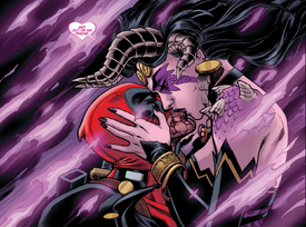 Wade Wilson (Earth-616) and Shiklah (Earth-616) from Deadpool The Gauntlet Infinite Comic Vol 1 6 001.png