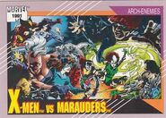 X-Men vs. Marauders (Earth-616) from Marvel Universe Cards Series II 0001