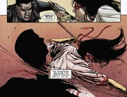 Gabe being decapitated by one of Hydra's leaders, the Gorgon