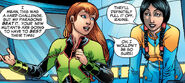 Discussing her squads with Rahne From New X-Men (Vol. 2) #12