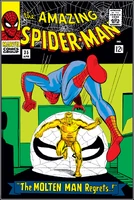 Amazing Spider-Man #35 "The Molten Man Regrets...!" Release date: January 11, 1966 Cover date: April, 1966
