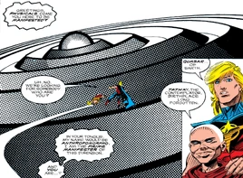 Anthropomorpho (Dimension of Manifestations), Wendell Vaughn (Earth-616), and Tath Ki (Earth-616) from Quasar Vol 1 37 001