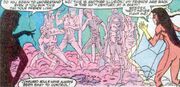 David Ishima (Earth-616), Jack Russell (Earth-616), Jessica Drew (Earth-616), Lindsay McCabe (Earth-616), Maximillian Coleridge (Earth-616), Michael Silk (Earth-616), Morgan Le Fay (Earth-616), Sybil Dvorak (Earth-616) from