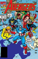 Avengers #343 "First Night" Release date: November 19, 1991 Cover date: January, 1992