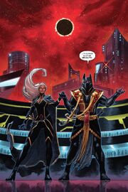 Ororo Munroe (Earth-616) and Death (First Horsemen) (Earth-616) in Sevalith from X-Force Vol 6 14 001