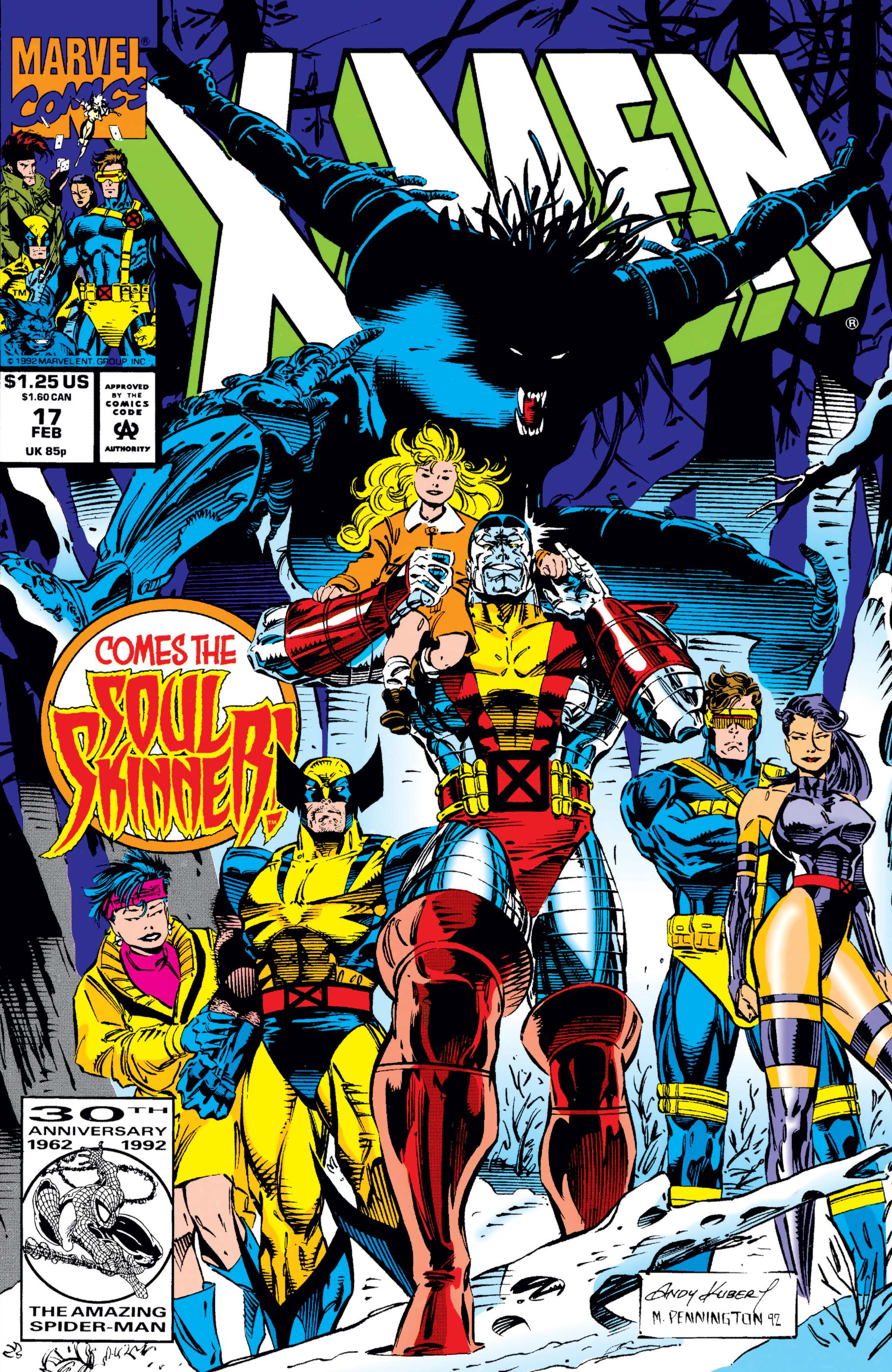 USA, 1993 # 17 X-Men Andy Kubert 2nd series 