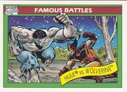 Bruce Banner vs. James Howlett (Earth-616) from Marvel Universe Cards Series I 0001