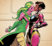 Vivian Vision (Earth-616) and Riri Williams (Earth-616) from Champions Vol 2 27 001