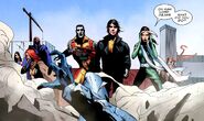 With the X-Men From X-Men: Legacy #243