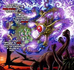 Quoggoth (Earth-616) vs. Shuma-Gorath (Multiverse) from Wolverine First Class Vol 1 12 001