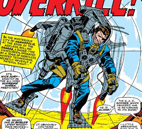 Nick Fury in a SHIELD rocket pack from Strange Tales Vol 1 151