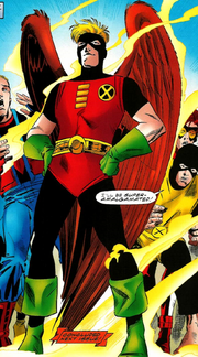 Warren Worthington III (Earth-616) as Redwing from Unlimited Access Vol 1 3