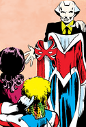 Being offered Kaptain Briton's costume by Jeeves From Captain Britain (Vol. 2) #13