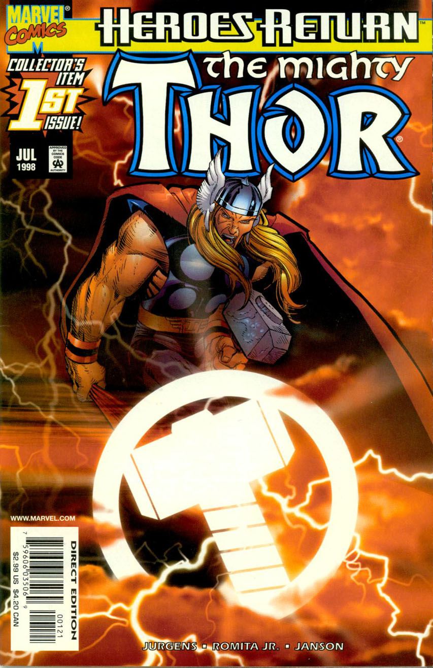 Thor Vol.2 #22 Marvel Comics 1998 Series Thor Versus Thanos 9.4 Near Mint 