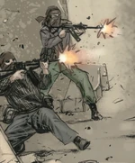 Captain America bonded to soldier (Earth-7116)