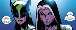 Laura Kinney (Earth-616) and Laura Kinney (Krakoan Duplicate) (Earth-616) from X-Men Vol 6 18