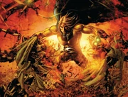 The Sentry's incredible strength allows him to tear his opponents apart with ease.
