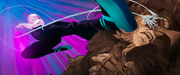 Gwendolyn Stacy (Earth-65B) and Adriano Toomes (Earth-TRN1032) from Spider-Man Across the Spider-Verse 001