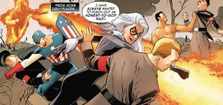 Black Cat stole Doctor Doom's mask (Earth-31444)