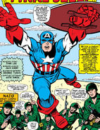 Steve Rogers (Earth-616) Captain America crashed NATO headquarters in Europe from Tales of Suspense Vol 1 74