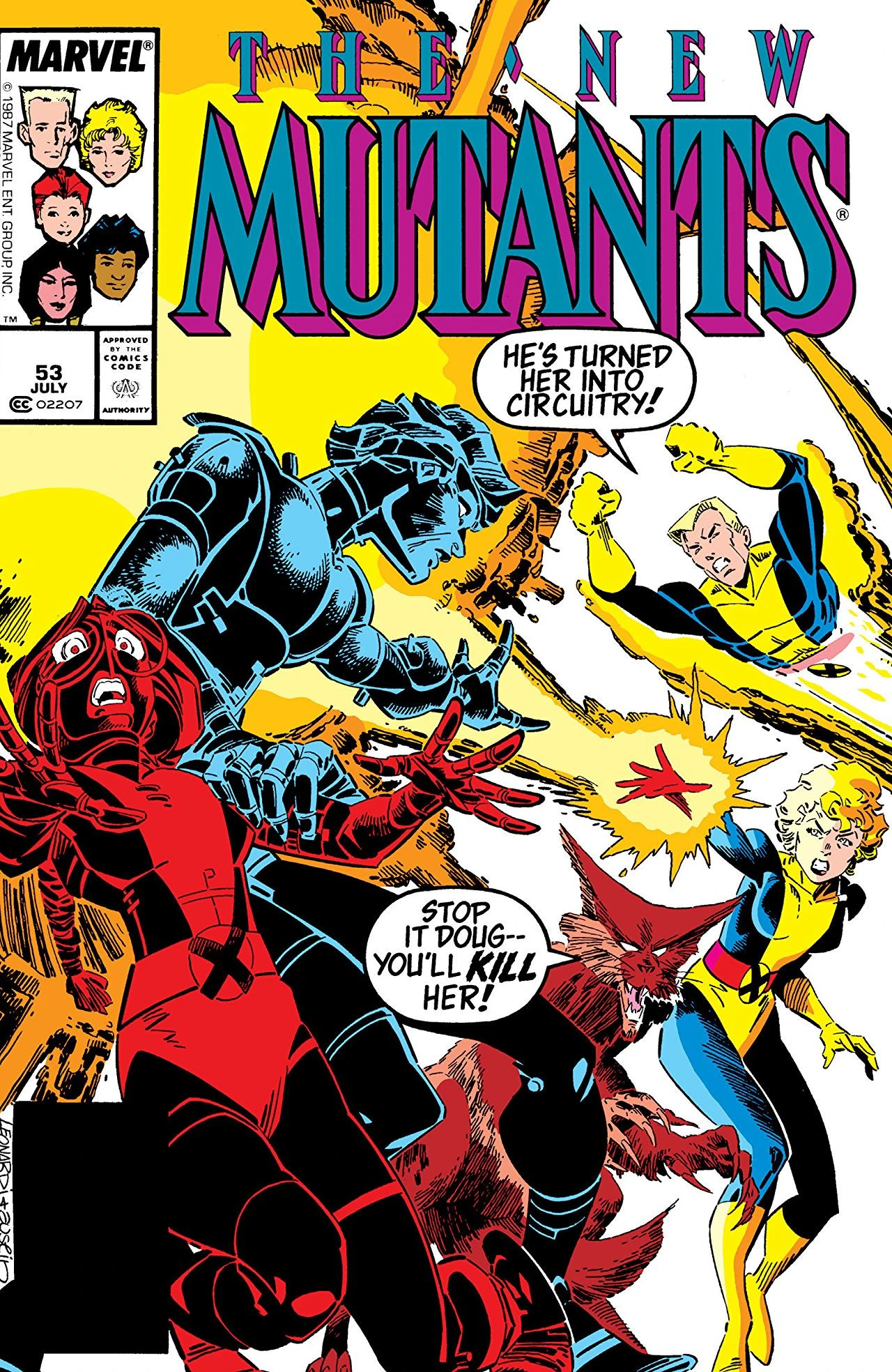 New Mutants #1-30 ニュー・ミュータント アメコミリーフ NEW MUTANTS #30 (ROB LIEFELD VARIANT) COMIC BOOK ~ Marvel