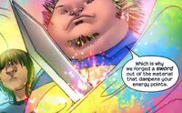 Stretch (Earth-616) and Hunter (Pride) (Earth-616) with Stretch's Sword from Runaways Vol 2 17 001.jpg