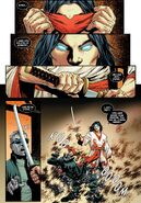 Using his powers on Kenji Aizone from the Crazy Thunder Clan From Old Man Logan (Vol. 2) #34