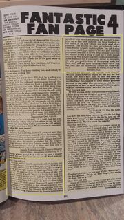 Fantastic Four vol 1 George R R Martine letter
