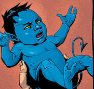 As a baby from Uncanny X-Men #428