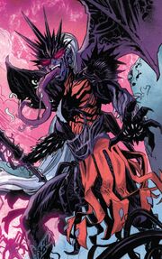 Malekith (Earth-616) and Venom (Symbiote) (Earth-616) from Thor Vol 5 14 001