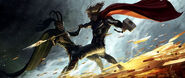 Thor Concept Art - Loki vs Thor