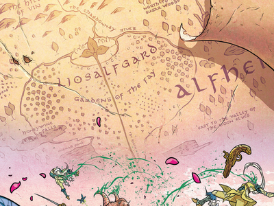 Map of Alfheim from Mighty Thor Vol 3 3