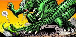 Droom battling the Hulk