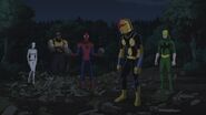 Peter Parker (Earth-12041), Samuel Alexander (Earth-12041), Lucas Cage (Earth-12041), Daniel Rand (Earth-12041), Ava Ayala (Earth-12041) from Ultimate Spider-Man (animated series) Season 1 3 001