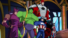 Avengers (Earth-8096) and Sif (Earth-8096) from Avengers- Earth's Mightiest Heroes (animated series) Season 1 21 001