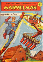 Marvelman #337 "Marvelman fights the Death-Rake Discs!" Cover date: 1959