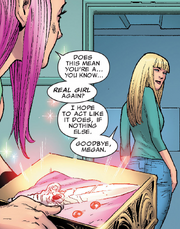 Megan Gwynn (Earth-616) and Illyana Rasputin (Earth-616) from New Mutants Vol 3 21 001