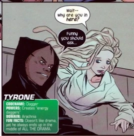 Tyrone Johnson (Earth-22191) and Tandy Bowen (Earth-22191) from Runaways Vol 4 1 001