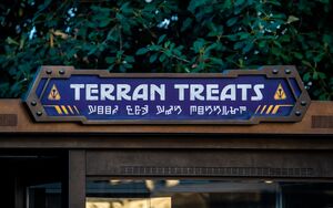 Owned by the Collector, Terran Treats is a desert stand serving alien treats to visiting Terrans.[8]