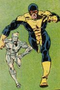 X-Factor Cyclops with Iceman (Aborted X-Factor Costume Concept) From Official Handbook of the Marvel Universe (Vol. 2) #3