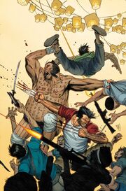 Fat Cobra (Earth-616) and James Howlett (Earth-616) from Wolverine Vol 4 18.jpg